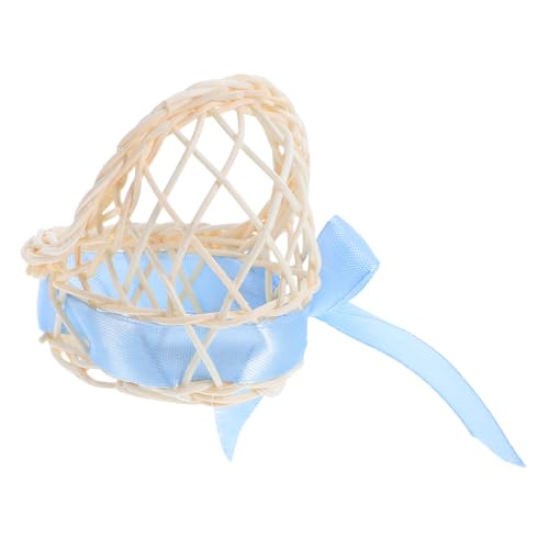 Toddmomy 6 Teiliger Blumenkorb Mit Schleife Miniatur Zubehör Geflochtener Mini Korb Puppenhaus Miniatur Blumenkörbe Mini Puppenhaus Zubehör Geflochtener Miniatur Korb Himmelblaues von Toddmomy