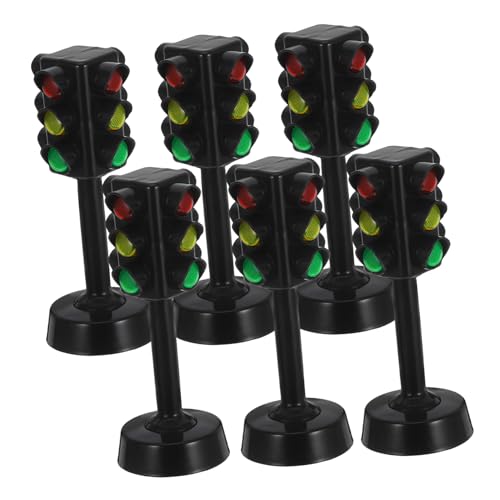 Toddmomy 6-teiliges Ampel-simulationsspielzeug Für Kinder, Verkehrszeichen-spielset Mit Licht, Kinder-ampel Für Frühe Bildung Und Partydekorationen von Toddmomy