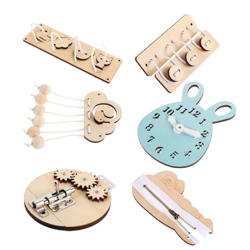 Toddmomy 6-teiliges Kleinkind-lernbrett, Montessori-Holz-sensorbrett, Hand-Auge-koordinations-trainingsbrett, Kinder-feinmotorik-reisespielzeug Für Babys, Jungen Und Mädchen Toddmomy 6-teiliges Kleinkind-lernbrett, Montessori-Holz-sensorbrett, Hand-Auge-koordinations-trainingsbrett, Kinder-feinmotorik-reisespielzeug Für Babys, Jungen Und Mädchen von Toddmomy