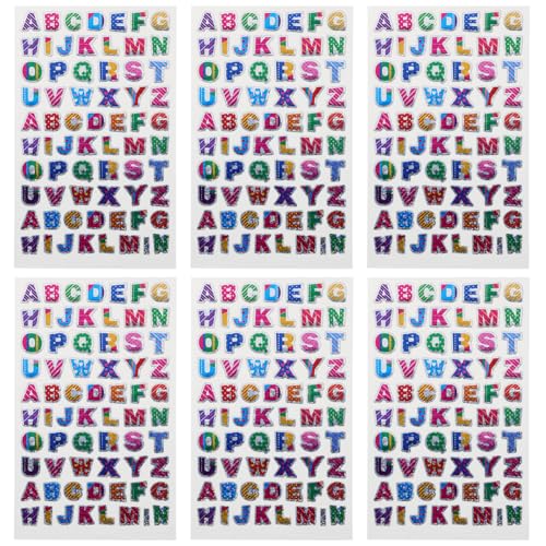 Toddmomy 60 Blatt Glänzende Buchstabenaufkleber, Bunte Alphabet-Aufkleber Für Schüler, Notizbücher, Spielzeug, Pädagogische Aktivitäten, Lernwerkzeug, Klassenzimmer-Dekoration Toddmomy 60 Blatt Glänzende Buchstabenaufkleber, Bunte Alphabet-Aufkleber Für Schüler, Notizbücher, Spielzeug, Pädagogische Aktivitäten, Lernwerkzeug, Klassenzimmer-Dekoration von Toddmomy