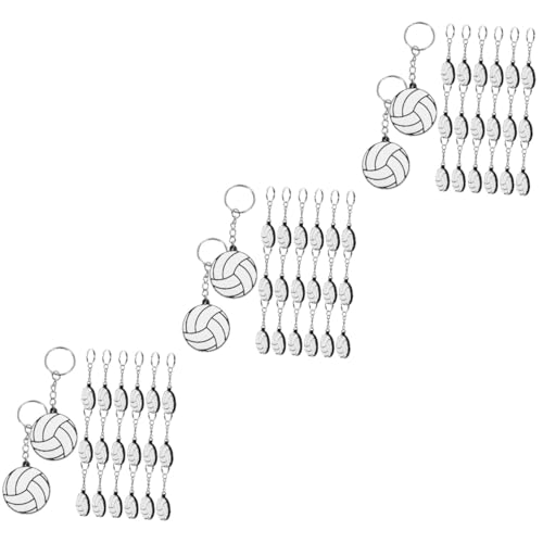 Toddmomy 60 Stk hängende Schlüsselanhänger-Dekore Volleyball-Schlüsselanhänger Schlüsselbund das Geschenk Sport-Schlüsselanhänger multifunktionaler Taschenanhänger Karikatur Füllstoff PVC von Toddmomy