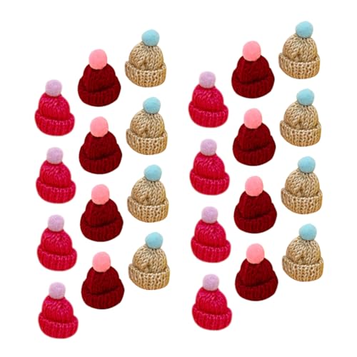 Toddmomy 60 Stück Mini Wollmützen für DIY Bastelprojekte Süße Strickmützen zur Weihnachtsdekoration Vielseitig Einsetzbar für und Kreative Projekte von Toddmomy