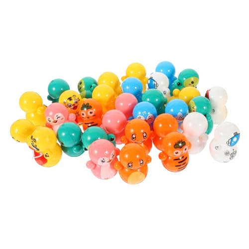 Toddmomy 60 Stück Teiliges Mini Wackeltierspielzeug aus Langlebigem Kunststoff mit Bunten Tiermotiven Sicher und Handlich für Party Mitgebsel und Dekoratives Tischspielzeug Zufällige Farbe von Toddmomy