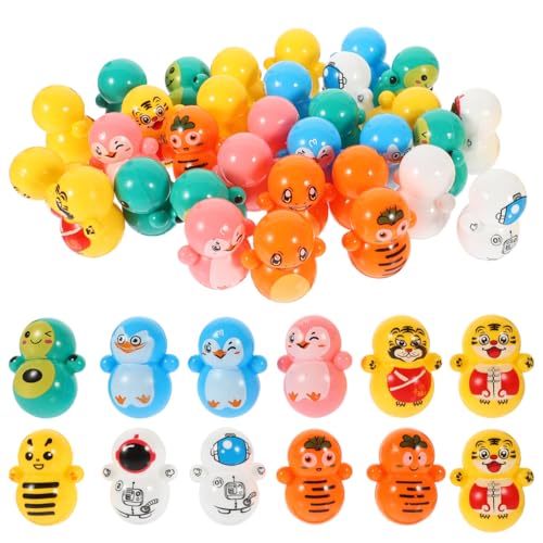 Toddmomy 60 Stück Trinkgläser mit Tiermotiven, Ornament, Geburtstagsparty, Mini-Wackelbecher, Tier, Goodie-Tütenfüller, Kunststoff von Toddmomy