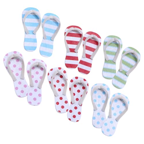 Toddmomy 6Paare Strand Slipper Modell für Puppenhaus Dekoration Sommer Thema Vielseitig Einsetzbar Realistische Details Toddmomy 6Paare Strand Slipper Modell für Puppenhaus Dekoration Sommer Thema Vielseitig Einsetzbar Realistische Details von Toddmomy