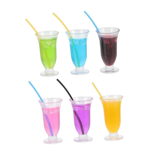 Toddmomy 6stücke Teiliges Mini Cocktail Modelle Aus Harz Dekorative Accessoires Für Puppenhäuser Und Miniaturszenen Für Realistische Fotografie Und Rollenspiele von Toddmomy
