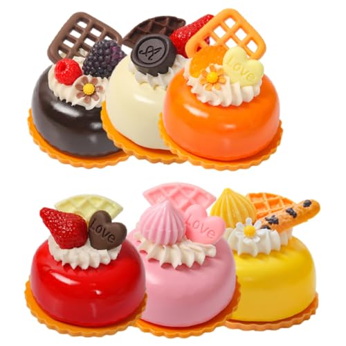 Toddmomy 6Stücke Künstliche Dessertdekor Realistische Kleine Kuchenmodelle aus PU und Dekoration für Zuhause Bäckerei Restaurant und Hochzeitsfeiern Toddmomy 6Stücke Künstliche Dessertdekor Realistische Kleine Kuchenmodelle aus PU und Dekoration für Zuhause Bäckerei Restaurant und Hochzeitsfeiern von Toddmomy