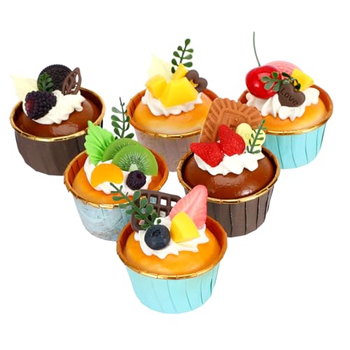 Toddmomy 6Stücke Künstliche Kuchenmodelle Realistische Tortendekoration für Party und Fotografie Filigrane und Langlebige Nachbildungen aus Hochwertigem PU Material Toddmomy 6Stücke Künstliche Kuchenmodelle Realistische Tortendekoration für Party und Fotografie Filigrane und Langlebige Nachbildungen aus Hochwertigem PU Material von Toddmomy