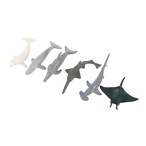 Toddmomy 6Stücke Meerestier Modellspielzeug Realistische Meereslebewesen für Lernspielzeug Naturverbundenheit für Strand und Poolspiele Perfektes von Toddmomy