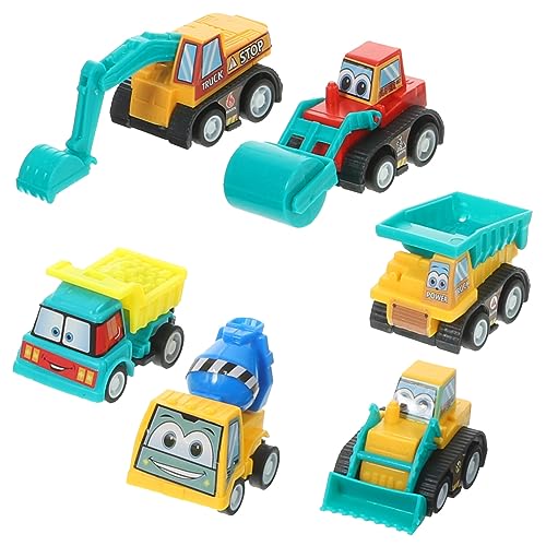 Toddmomy 6Stücke Mini Pull Back Auto Teiliges Cartoon Bauauto Für Langlebig Und Batteriefrei Für Jungen Und Ab Jahr Einfach Zu Bedienen Und Tragbar von Toddmomy