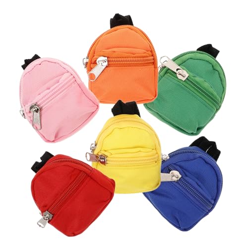 Toddmomy 6Stücke Mini Puppenrucksack Mini Rucksäcke Zubehör Für Puppen Requisiten Und Puppenhäuser Mini Computer von Toddmomy
