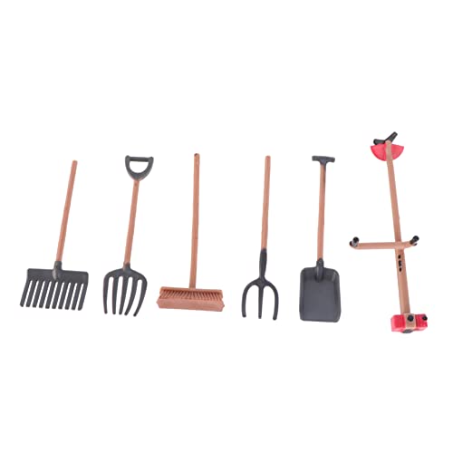 Toddmomy 6Stücke Mini Werkzeugmodell Teiliges DIY Zubehör für Kreative Farm Sand Dekoration aus Umweltfreundlichem für Kinderlandschaften und Foto Requisiten von Toddmomy