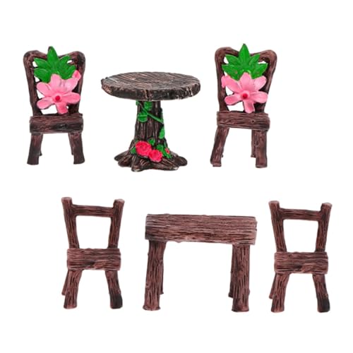 Toddmomy 6Stücke Miniaturtisch Teiliges Feengartenmöbel für Puppenhaus Dekoration Realistische Designs Hochwertigem Harz für Freien Toddmomy 6Stücke Miniaturtisch Teiliges Feengartenmöbel für Puppenhaus Dekoration Realistische Designs Hochwertigem Harz für Freien von Toddmomy