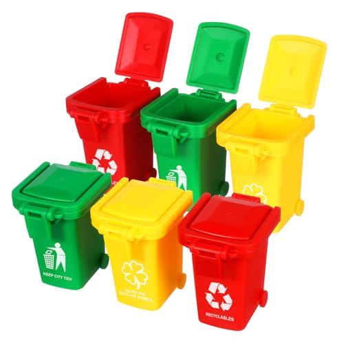 Toddmomy 6Stücke Mülltonnen für Teiliges Kognitives Müllsortierspielzeug Farben mit Deckel und für Jungen Mülltrennung Toddmomy 6Stücke Mülltonnen für Teiliges Kognitives Müllsortierspielzeug Farben mit Deckel und für Jungen Mülltrennung von Toddmomy