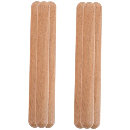 Toddmomy 6Stücke Pädagogische Musikstöcke für Klassische Rhythmusstöcke aus Holz für Xylophon und Trommel Fördern Kreative Entwicklung und Rhythmusgefühl von Toddmomy