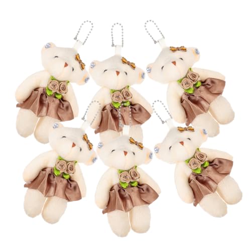 Toddmomy 6Stücke Plüschbären Anhänger DIY Bärenpuppen für Schlüsselanhänger und Geschenkdekoration Gastgeschenk für Besondere von Toddmomy