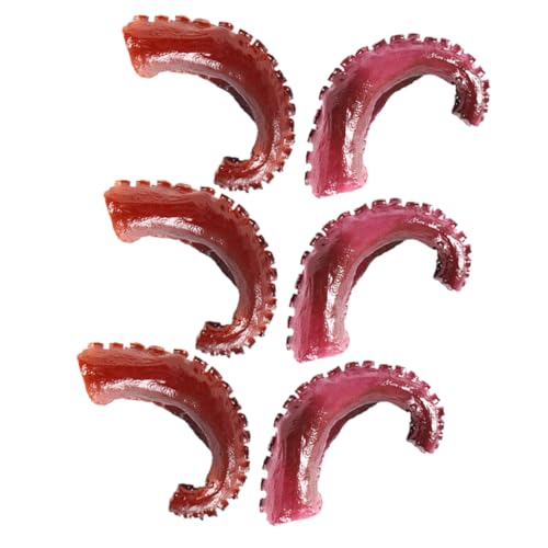 Toddmomy 6Stücke Kunststoff Octopus Tentakeln Modell für Spielzeug Fotorequisiten und Dekoration Lebensechte Simulation Meerestiere Realistische Octopusfigur für Küche und Partys von Toddmomy