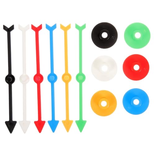 Toddmomy 6Stücke Teiliges Bunte Spielspinner aus Kunststoff Interaktive Pfeile für Brettspiele Vielseitige DIY Zubehörteile für Home Entertainment und Events von Toddmomy
