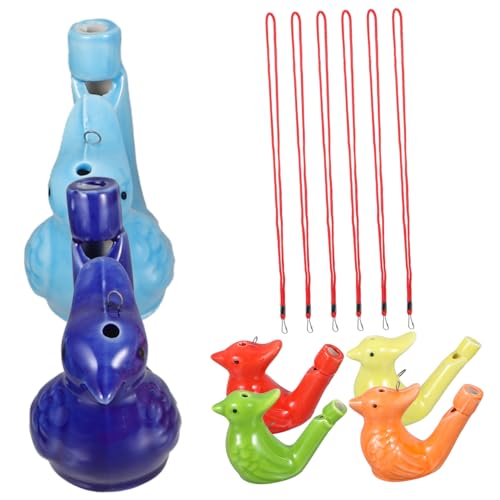 Toddmomy 6Stücke Teiliges Bunter Vogelpfeifen für Musikspielzeug für Frühes Lernen für Partys und Fördert die Atemkontrolle und Musikalität von Toddmomy