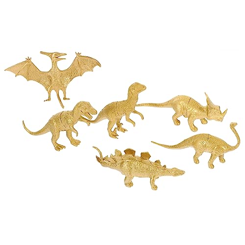 Toddmomy 6Stücke Teiliges Dinosaurier Modellset aus Kunststoffen Dekorative Spielzeuge für Tolle Geschenkidee für Garten und Zuhause Fördert Kreativität und Vorstellungskraft von Toddmomy
