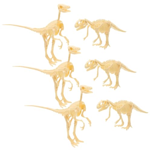 Toddmomy 6Stücke Teiliges Dinosaurier Skelett Selbstmontage Dinosaurier Knochen Kunststoff Lernspielzeug für Dinosaurier Fossilien zum Ausgraben für Kreative von Toddmomy