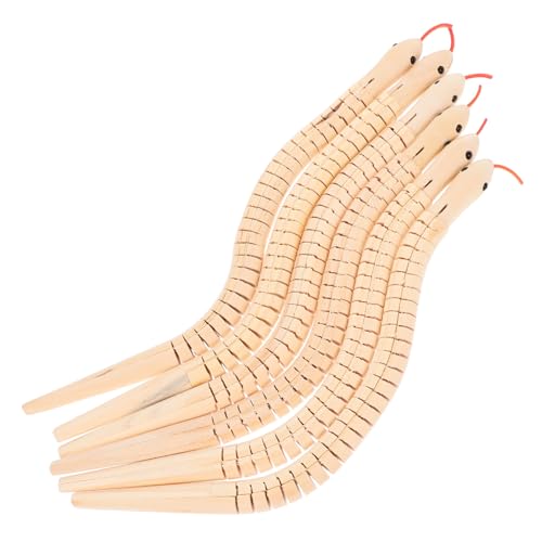 Toddmomy 6Stücke Teiliges Flexibles Schlangenspielzeug aus Unlackiertem Holz Realistisches Wackelschlange Tragbar für Kreative Spiele und Geburtstagsdekorationen Toddmomy 6Stücke Teiliges Flexibles Schlangenspielzeug aus Unlackiertem Holz Realistisches Wackelschlange Tragbar für Kreative Spiele und Geburtstagsdekorationen von Toddmomy