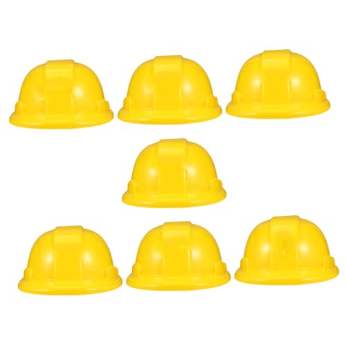 Toddmomy 7 Stück Teiliges Bauhelm aus Flexiblem Realistisch Gestaltete Gelbe Schutzhelme ohne Kinnriemen Sicher und Langlebig für Rollenspiele Kostümpartys und Lernspiele von Toddmomy
