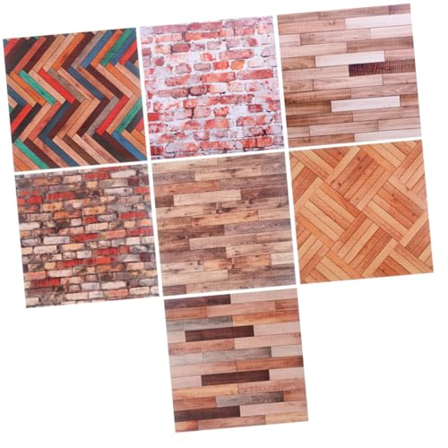Toddmomy 7Blätter Holzoptik Wandaufkleber Für Puppenhäuser Selbstklebende Tapete Zum Abziehen Und Aufkleben Stilvolle Designs Für Kreative Dekoration Langlebiges Material von Toddmomy