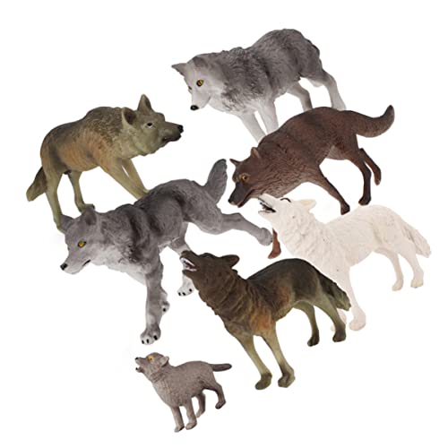 Toddmomy 7Stücke Teiliges Wolf Ornament Realistische Figuren für Miniaturgärten Gartendekoration und Pädagogisches Toddmomy 7Stücke Teiliges Wolf Ornament Realistische Figuren für Miniaturgärten Gartendekoration und Pädagogisches von Toddmomy