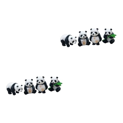 Toddmomy 8 Panda DIY Basteldekor Panda-Kuchendekorationen kinderzimmer zubehör pflanzendeko puppenzubehör hochzeitsdeko mini panda Mini-Panda-Kits Super süße Pappbecher von Toddmomy