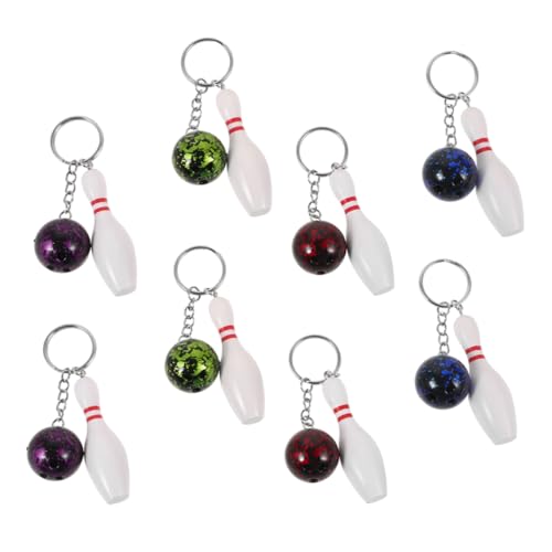 Toddmomy 8 Stück Bowling Pin Schlüsselanhänger Sportliche Mitgebsel für Bowling Partys Kreative für Kindergeburtstage Stylisches Accessoire für Sportliebhaber von Toddmomy