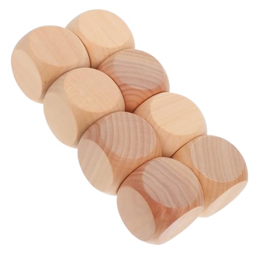 Toddmomy 8 Stück Leere spielwürfel Partydekoration Holzwürfel brettspiele Party Spiele unvollendete Holzhaus-förmige Blöcke unfertige Holzklötze zum Basteln Euchre- dados Beige von Toddmomy