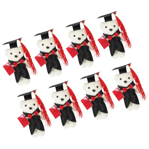 Toddmomy 8 Stück Mini-Abschlussbär-Plüschgeschenk Mini-Plüschtier Für Abschlussfeier-Dekorationen (Mann) von Toddmomy