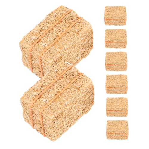 Toddmomy 8 Stück Mini Heuballen Teiliges aus Stroh für Puppenhaus Herbsternte Deko Naturgetreue Kleine Künstliche Heuballen Bauernhof Szene Requisiten für Tisch und von Toddmomy