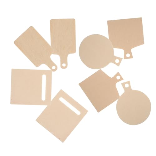 Toddmomy 8 Stück Mini Schneidebretter Modell Schneidebretter Mini Küche Mini Kochküche Mini Wurstbretter Puppenhausküche Miniatur Für Puppenhaus Bastelbrett Holz Beige von Toddmomy