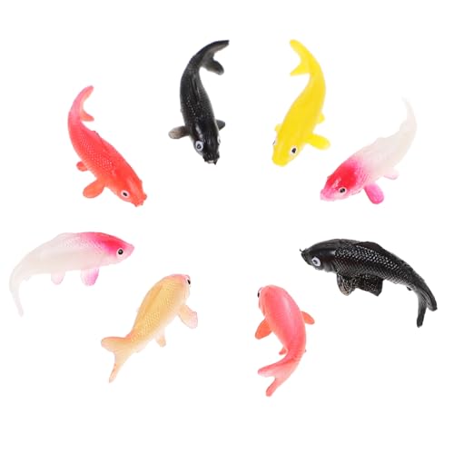 Toddmomy 8 Stück Puppenhaus Miniatur Fische Figur Deko für Feengarten DIY Terrarium Basteln von Toddmomy