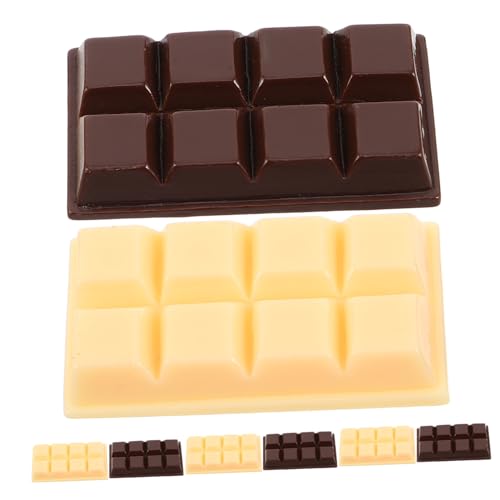 Toddmomy 8 Stück Realistische Teilig Resin Schokoladen Deko in Braun und Weiß Langlebige Künstliche Pralinen für Kuchen und Dessertdekoration Bruchfest und Farbecht Vielseitiges Fake von Toddmomy