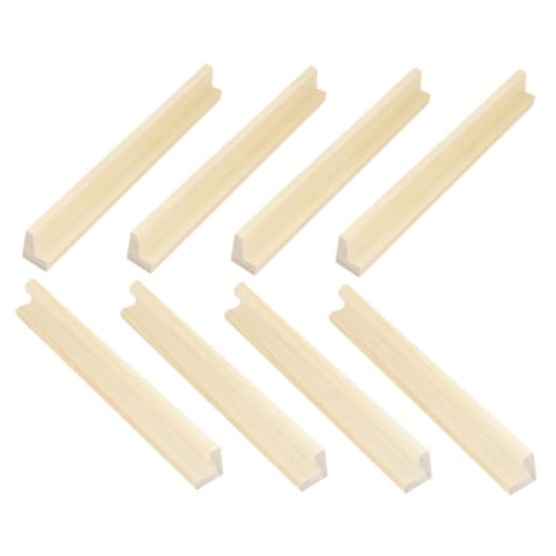 Toddmomy 8 Stück Teiliges Holz Domino Halter Tray Eleganter Naturholz Sockel für Domino Spiel Zubehör Stabile DIY Display Basis Präzise Verarbeitung Vielseitig für Desktop und von Toddmomy