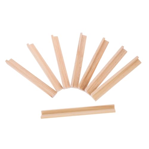 Toddmomy 8 Stück Teiliges Holz Domino Halterungen Stabile Tischständer für Domino Spiele DIY Zubehör für Kreative Spielereien und Einfache Handhabung von Toddmomy