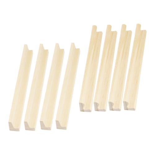 Toddmomy 8 Stück Teiliges Holz Domino Tray Set Desktop Domino Halter Multifunktionale Holzständer für Buchstaben und Dominokarten Leicht Handgefertigt für DIY und Familienspiele von Toddmomy