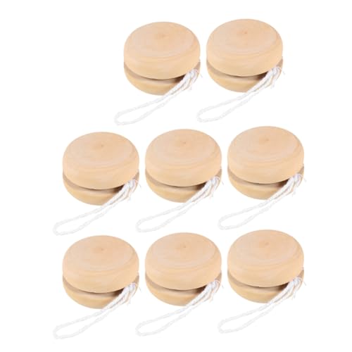 Toddmomy 8 Stück Teiliges Holz Yo Yo Bälle zum Bemalen DIY Bastelspielzeug für Trainiert Handgeschicklichkeit und Motorik Natürliche Farbgebung für Gruppen und Dekorspiel von Toddmomy