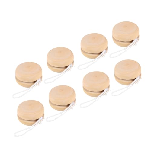 Toddmomy 8 Stück Teiliges Holz Yo Yo Ball zum Bemalen Tragbare DIY Malspielzeuge mit Lustigen Graffiti Motiven Kreative Geschenkidee von Toddmomy