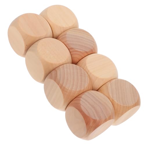 Toddmomy 8 Stück Teiliges Holzwürfel Blanko mit Abgerundeten Ecken Stabile DIY Würfel für Bastelprojekte Spiele und Partys Vielseitig Einsetzbar für Kreative Handwerksideen von Toddmomy