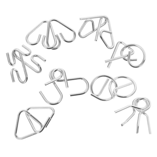 Toddmomy 8 Stück Teiliges Metall Puzzle Knifflige Teaser Spiele für Erwachsene Traditionelles Gehirnjogging Denkvermögen und Problemlösung für Familien und Lernumgebungen von Toddmomy