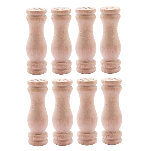 Toddmomy 8 Stück Teiliges Mini Holzsäulen Modellset für Puppenhaus Dekoration Sicherer Holz Miniatur Schmuck für DIY Miniatur Haus Landschaft Fördert Feinmotorik und Räumliche von Toddmomy
