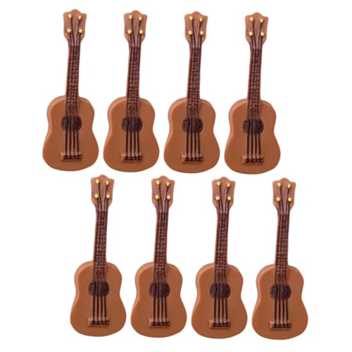 Toddmomy 8 Stück Teiliges Mini gitarrenmodell Realistische Miniatur Musikinstrumente aus Harz Dekorative Puppenhaus Zubehör Kreative Micro Landscape Dekoration für Mini Haus Langlebig und von Toddmomy