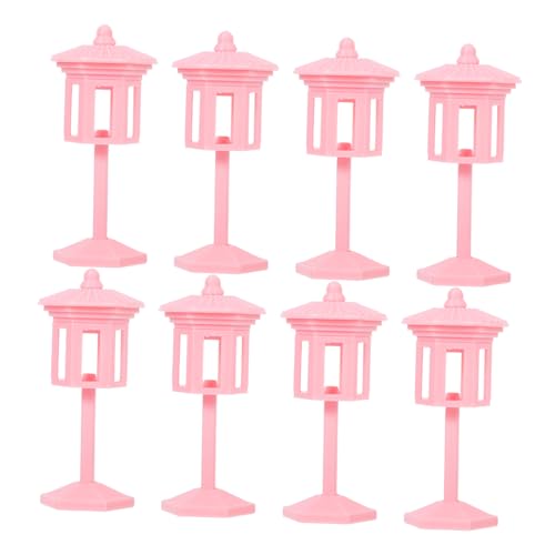 Toddmomy 8stücke Miniatur-puppenhaus-Vintage-stehlampe Rosa-lampenmodell Für Puppenhaus-Dekoration Miniatur-beleuchtungsmöbel Spielzeug-zubehör Höhe Rosa Puppenhauslampe von Toddmomy