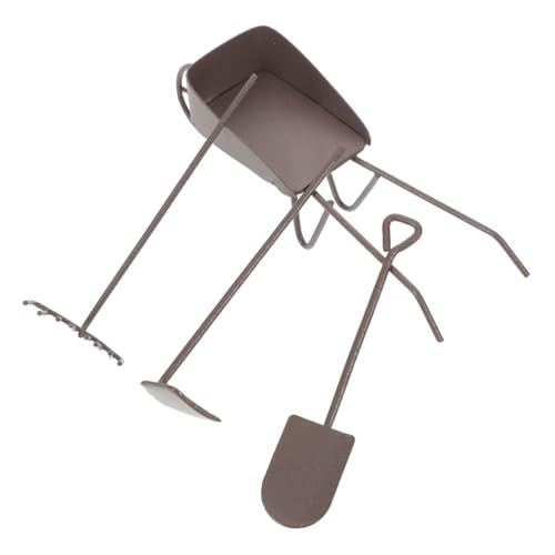 Toddmomy 8 Stück Teiliges Miniatur-gartengeräte Kleinen Schubkarren und Schaufeln für Kompakte Mini-Werkzeuge für Sukkulentenpflege Dekoratives für Puppenhäuser und Gartenaccessoires von Toddmomy