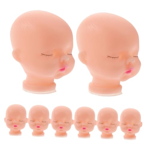 Toddmomy 8 Stück Teiliges Puppenkopf aus Weichem Vinyl DIY Bastelzubehör für Schlüsselanhänger und Puppen Handliche Miniaturköpfe für Kreative Dekoration und Individuelle Reparaturprojekte von Toddmomy