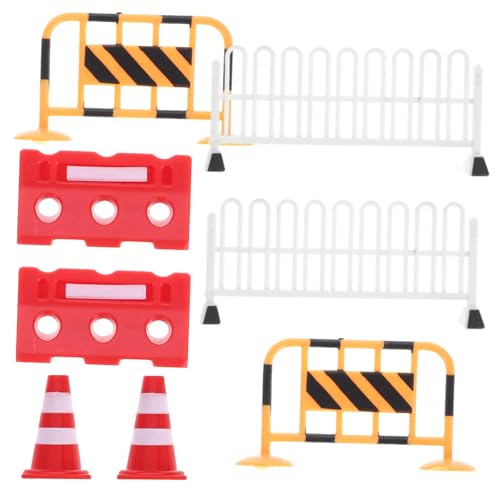 Toddmomy 8 Stück Teiliges Verkehrszeichen mit Verkehrskegeln und Straßensperren Farbenfroh Robust Pädagogisch für Verkehrserziehung und Kreatives von Toddmomy
